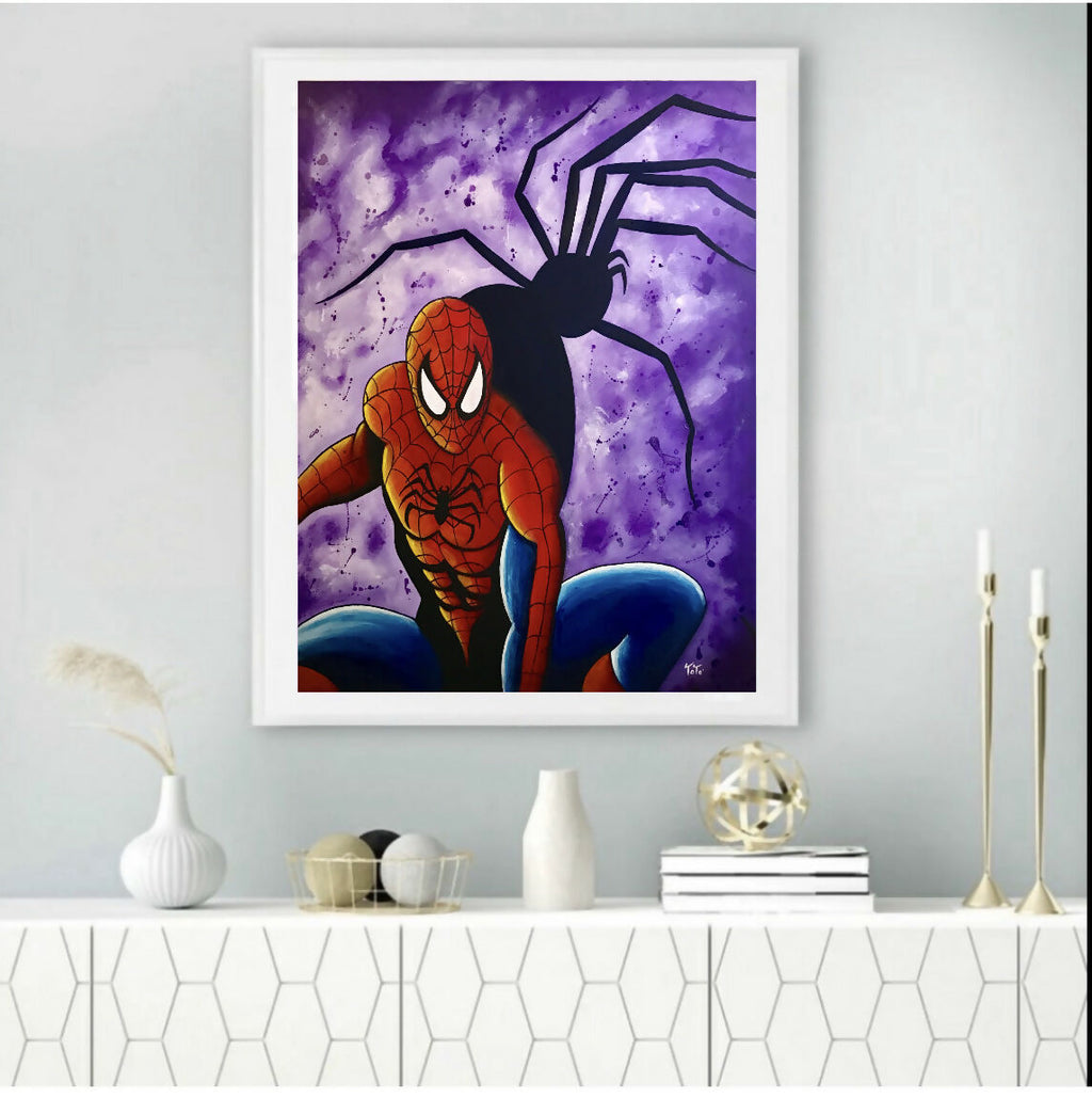 The shadow of spiderman